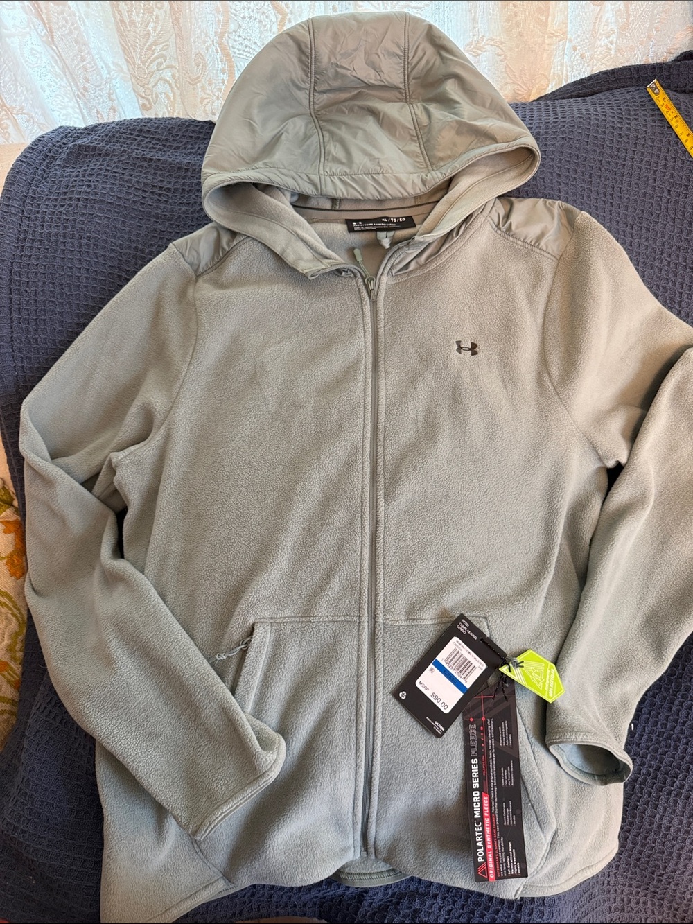 Under Armour Women’s Gray Full‑Zip Hooded Performance Fleece Jacket
